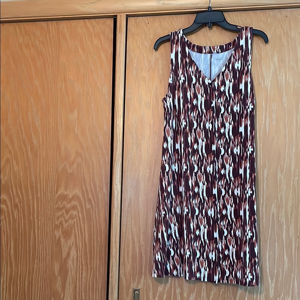 Garnet Hill Earthy Tones Sleeveless Button Up Dress